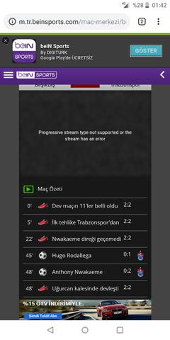 Beinsport maç özetleri açılmıyor.