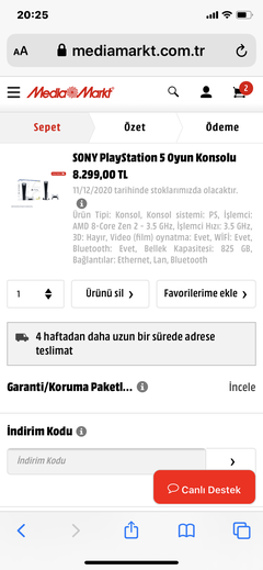 *Fiyat Düştü Son 1 Adet Playstation 5 Diskli Versiyon * HAZIR STOK *