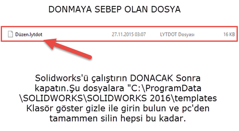 YENİLENDİ Solidworks 2016 ANA KONU SP 4.0 ÇIKTI Yeni (BELGE) PART AÇMA Sorunu ÇÖZÜLDÜ