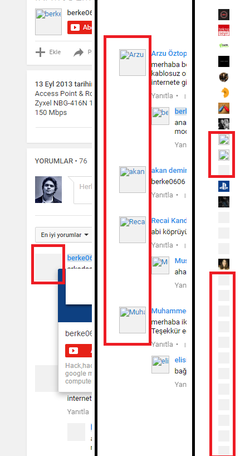  Youtube'da kullanıcı profil resimlerinin gözükmemesi