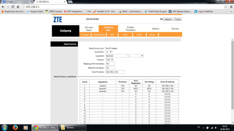 IP Kamera MODEM Port Açma Hakkında ve AYAR YARDIMI Lütfen