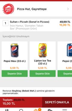 Pizza Hut 15 Tl Pizza Kampanyası Yemeksepeti