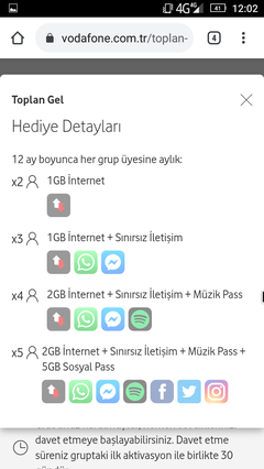 Vodafone Toplan Gel "bedava 12 ay bol internet"