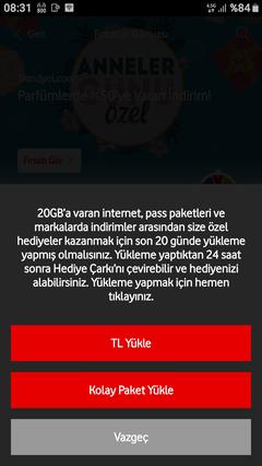 Vodafone Haftalık Çark hediyelerini buyrun yazalım