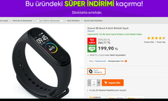 Hepsiburada Mi Band 4  -  230₺