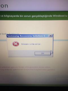 Samsung laptop NP300V 5A recovery sorunu