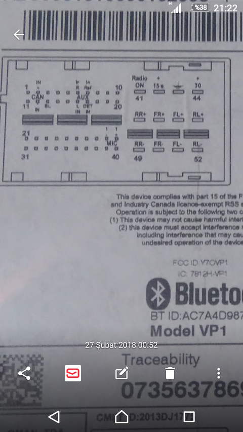Fiat Egea Teyp Kilitlendi Lütfen Yardım!