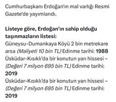 Cumhurbaşkanı Erdoğan'ın mal varlığı Resmi Gazete'de yayımlandı.