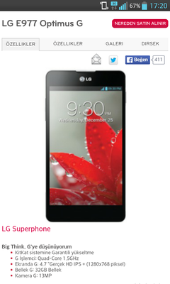  ★★★ LG Optimus G KULÜBÜ VE ANA KONUSU ★★★