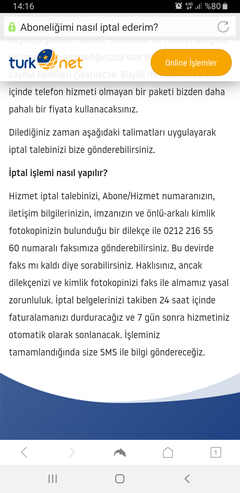 Lütfen İptal Dilekçesi Örneği (Türk.Net iptal dilekçesi örneği)