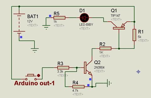 PNP transistör ile dc motor çalıştırmak