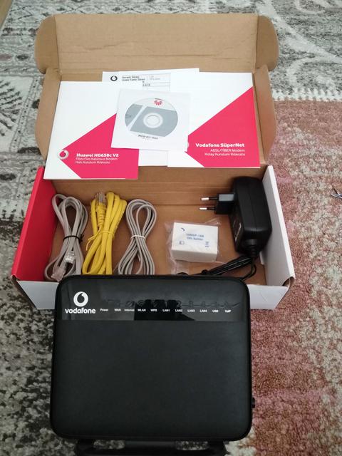 Huawei hg658c V2 Adsl/VDSL/Fiber uyumlu Modem.
