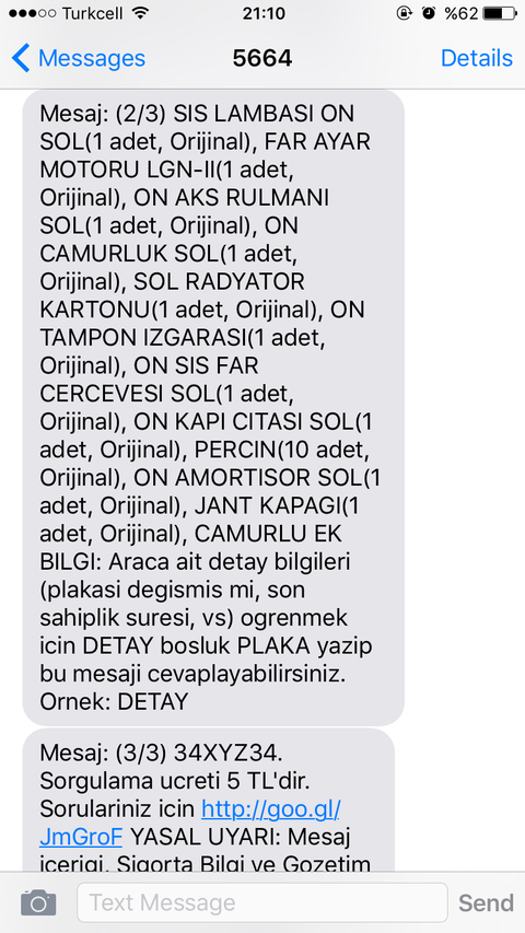Ön sol değişmiş aks ve taşıyıcı hakkında soru