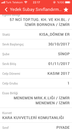 369. Dönem [Kasım 2017] Uzun Dönem, Kısa Dönem ve Yedek Subay Adayları