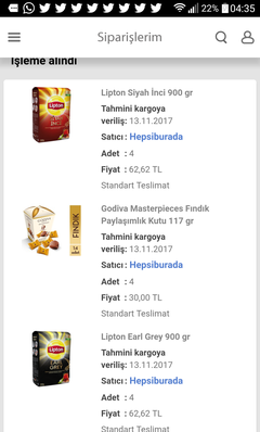 Lipton early gery ve siyah inci çaylar çok uygun