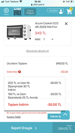 A101 online 200/30 tüm kampayalar birleşiyor