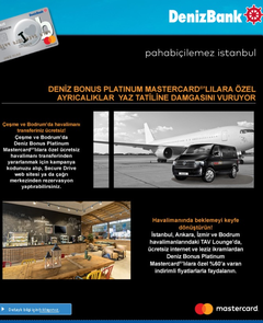 Denizbank platinium cesme bodrum ücretsiz transfer