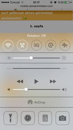  ios7 jailbreak ekran görüntüsü paylaşımları