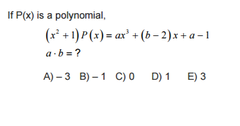  1 adet polinom sorusu