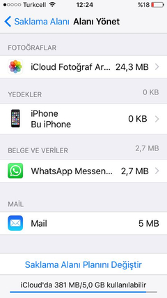  icloud alan sorunu