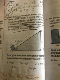 Palme b iş ve enerji sorularım ( lütfen yardım :( )