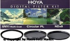  Hoya 67mm Üçlü Filtre Seti / UV Filtre + Polarize Filtre + NDx8 Filtre + Filtre Çantası