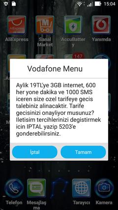 Vodafone Faturasız 750DK+1000SMS+2GB (22₺)