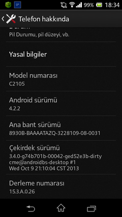  Sony Xperia™L Kullanıcıları/1 GHz x2/8MP ExmorRS HDR/4.3inch TFT/4.2 JB/NFC