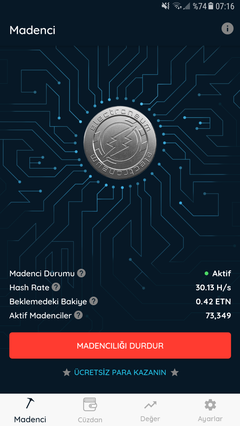 MOBİL MADENCİLİK - ELECTRONEUM