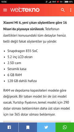 Xiaomi Mi6 Kullanıcı Kulübü [ANA KONU]