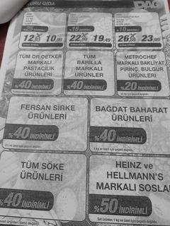 Metro PAG indirimleri 9-12 Mayıs