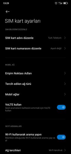 Mi9T VoWifi çalışmıyor 