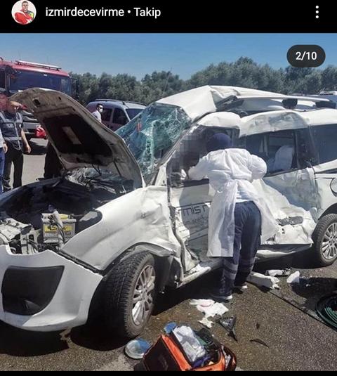 Hafriyat kamyonu ile doblo kazası