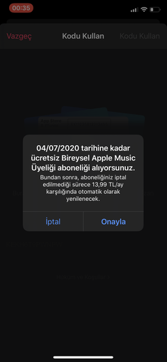 Apple Music Türkçe 4 Ay Ücretsiz