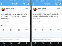  İos 7 Twitter FAV ve Retweet Sorunu