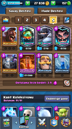 Satılık clash of royale hesabı 