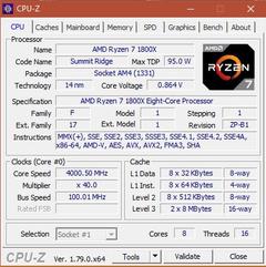 AMD Ryzen 1800X, Asrock Taichi Benchmark.