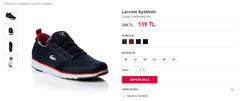  Lacoste ayakkabı 43 numara