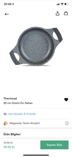 Thermoad Sahan Tava 20 cm Granit (Boyner) 39.90tl