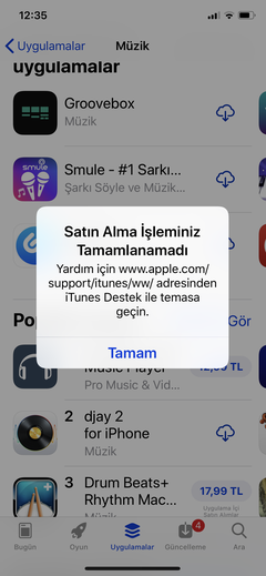 App Store'dan ücretli bir şey satın alamama sorunu (Türkiye Geneli Problem)