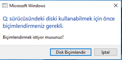 Yardım...Flash Bellek hata veriyor.