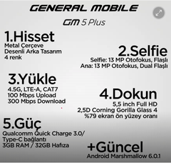 General Mobile GM 5 Plus satışları başladı