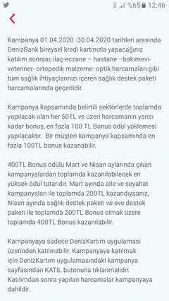 Denizbank sağlık sektörü 50 yi üzeri yarısı bizden 200 e 100 tl bonus 