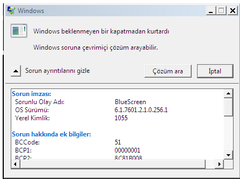  [ÇÖZÜLDÜ] Windows 7 (Ultimate) Mavi Ekran Hatası...