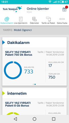 2019 TURK TELEKOM SELFY YAZ FIRSATI PAKETİ 8GB + 750 DK + 5000 SMS = 27 TL 