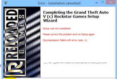 GTA 5 Kurulumda Decompression failed error code-12
