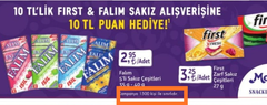 CarrefourSA 10 TL lik first yada falım alışverişine 10 puan