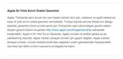 Apple Türkiye Garanti Kapsamı. *ANA KONU*