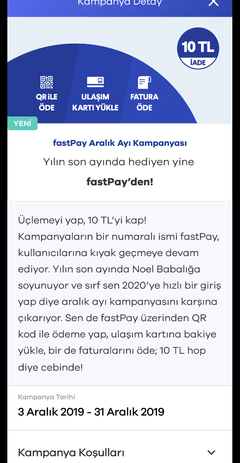 Fastpay Aralık ayı yeni kampanya