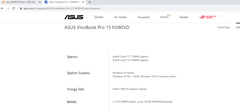 Asus N580VD Serisi | 7700 HQ / GTX1050 GDDR5/ 128 SSD